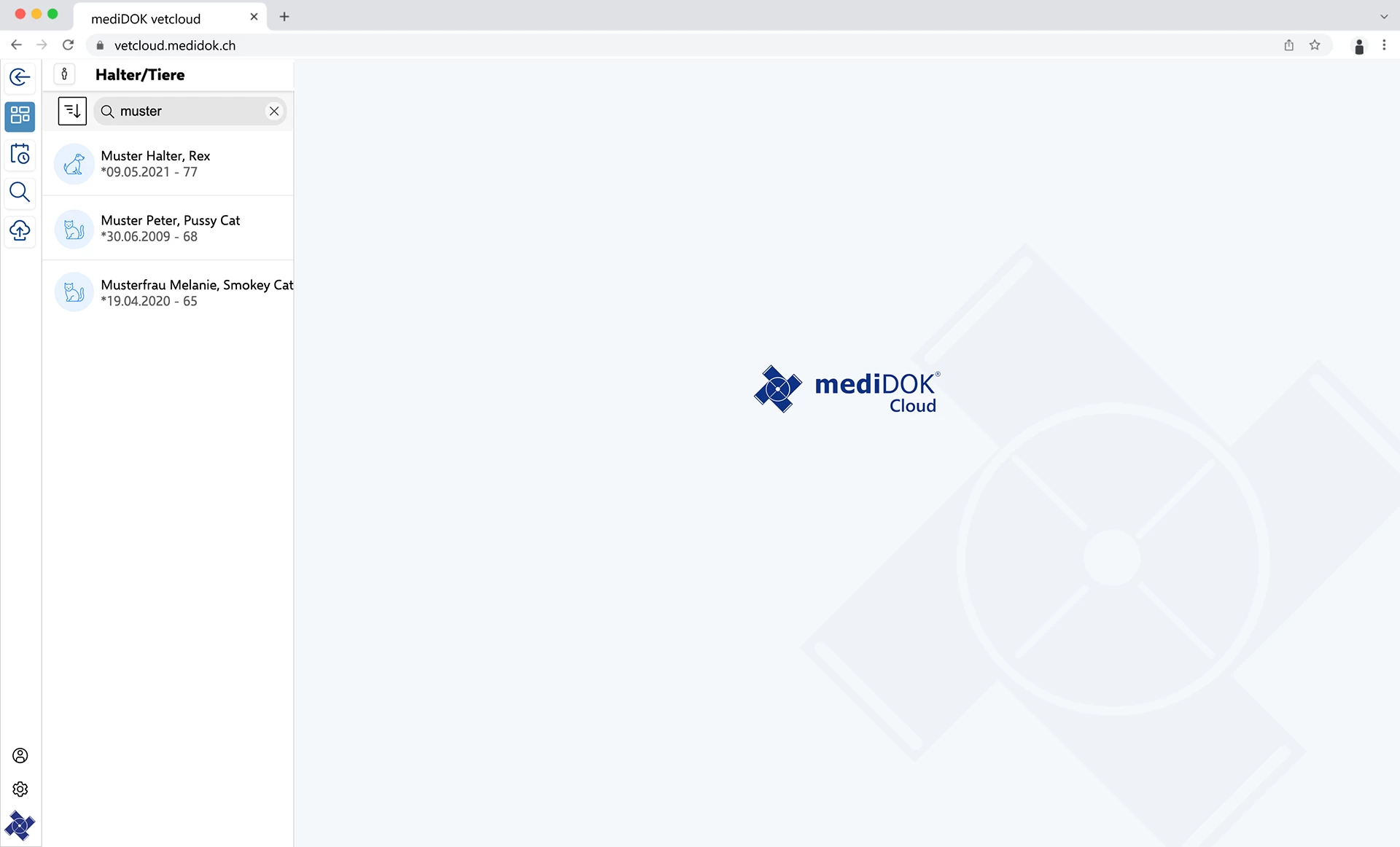 1. Die Tierarztpraxis kann in der «mediDOK vetcloud» auf die aktuell übermittelten Untersuchungen zugreifen.